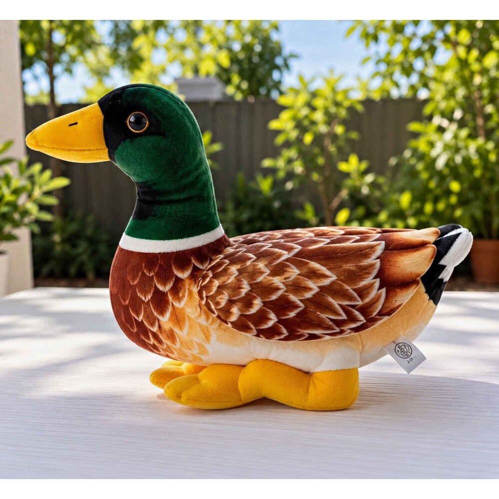 Duck Plush Stuffed Animal Collectible, Realistic Colors Bird Plush